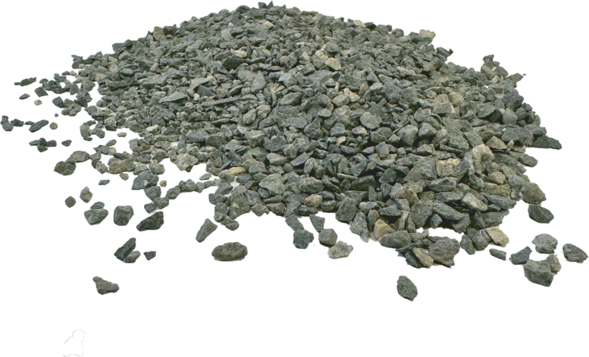 A pile of the engineered aggregate that goes into GAP Mastic and GAP Patch, showing the angular, freshly fractured faces that let the particles lock against each other.
