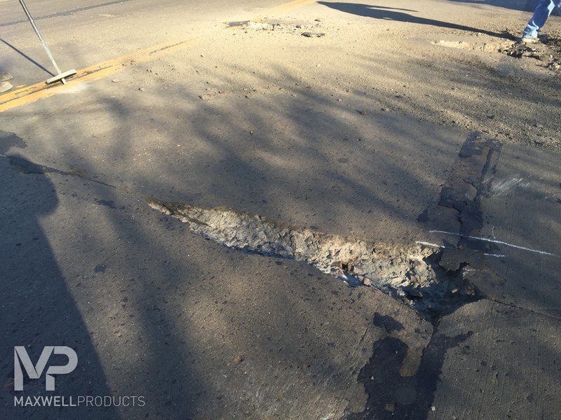 An instance of concrete joint deterioration in Winnebago, MN.